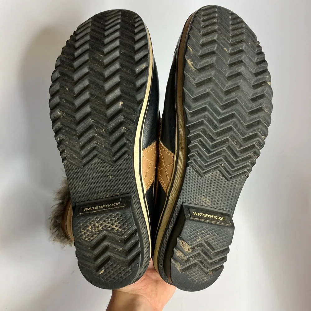 Sorel Tofino ll waterproof snow boots tan black winter women's‎ size 8.5 trendy